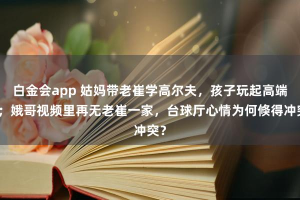 白金会app 姑妈带老崔学高尔夫，孩子玩起高端局；娥哥视频里再无老崔一家，台球厅心情为何倏得冲突？