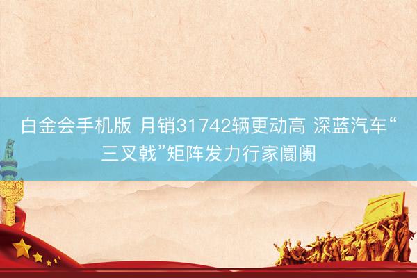 白金会手机版 月销31742辆更动高 深蓝汽车“三叉戟”矩阵发力行家阛阓